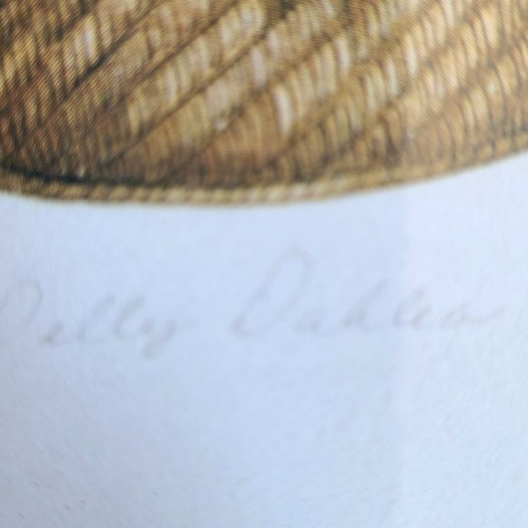 Small framed picture. Flowers in basket. Signed by artist. - Picture 4 of 7